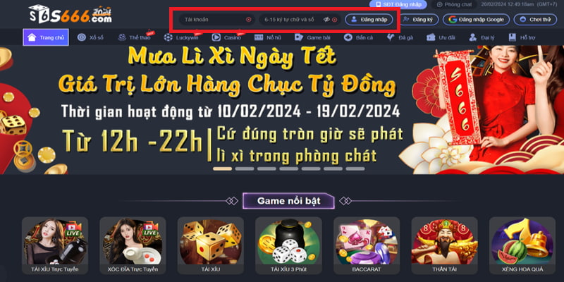 Cách đăng nhập tài khoản tại S6 cho Newbie